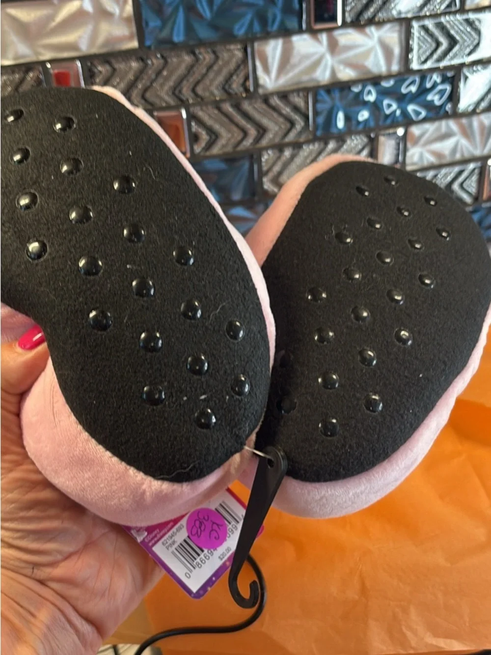 Disney Pink Ariel Plush Slip-On Kids Slippers